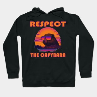 Respect The Capybara - Vintage Capybara Lover Gifts Hoodie